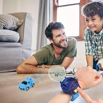 Watch Remote Control Car Toy, 2023 Mini Cartoon RC Car Analog Watch, 2.4G Long Distance Infrared Remote Control Sensing Model Car Toys, Racing Car Watch
