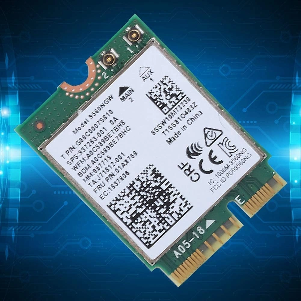 WiFi Card for Intel 9560AC NGW, Wireless 1730Mbps 2.4G/5G Dual Band Bluetooth 5.0 Network Card for Samsung/Dell/Sony/ACER/ISUS/MSI/Clevo/Terransforce/Hasee