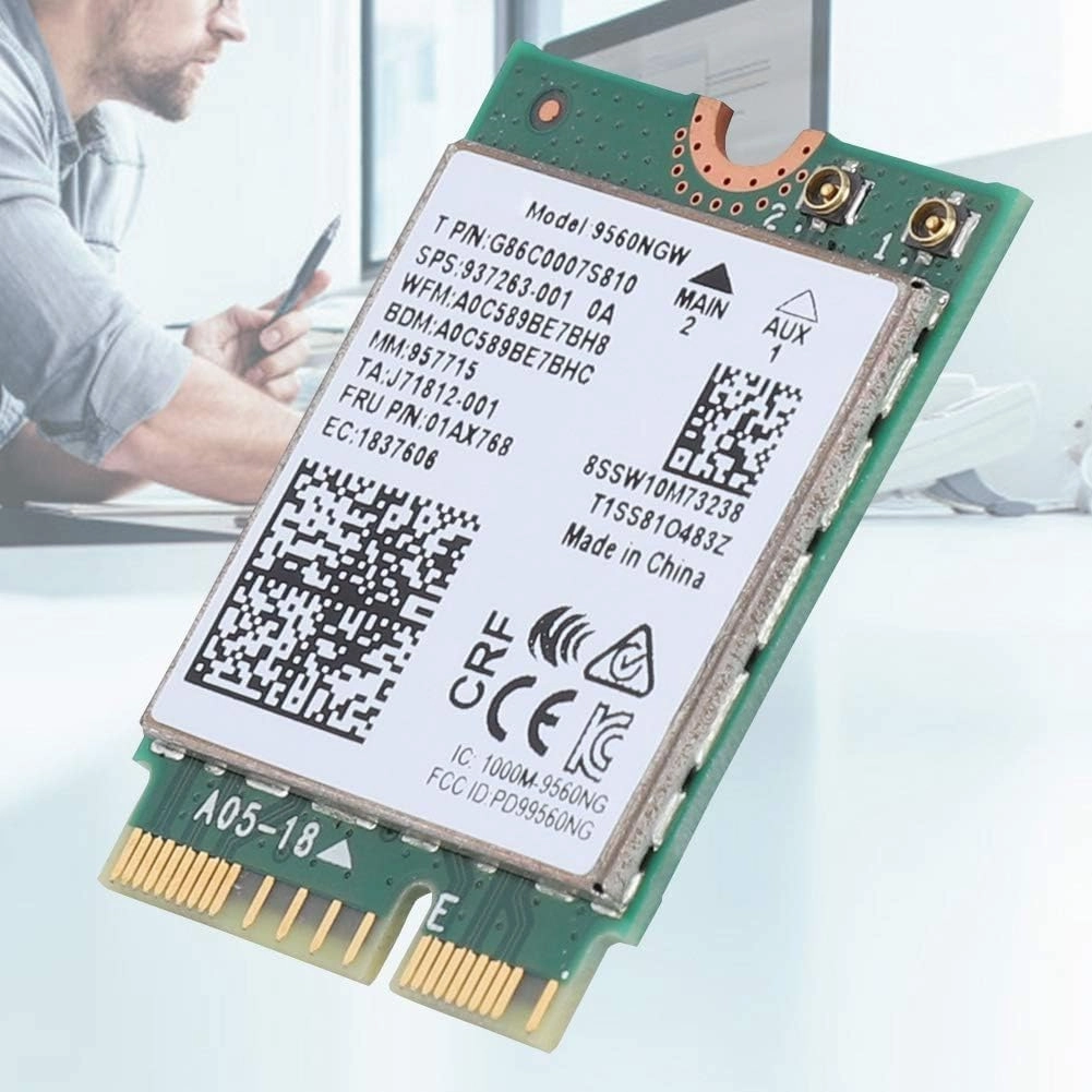 WiFi Card for Intel 9560AC NGW, Wireless 1730Mbps 2.4G/5G Dual Band Bluetooth 5.0 Network Card for Samsung/Dell/Sony/ACER/ISUS/MSI/Clevo/Terransforce/Hasee