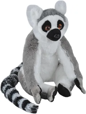 Wild Republic Cuddlekins Eco Ring Tailed Lemur, Stuffed Animal, 12 Inches, Plush Toy, Fill is Spun Recycled Water Bottles, Eco Friendly