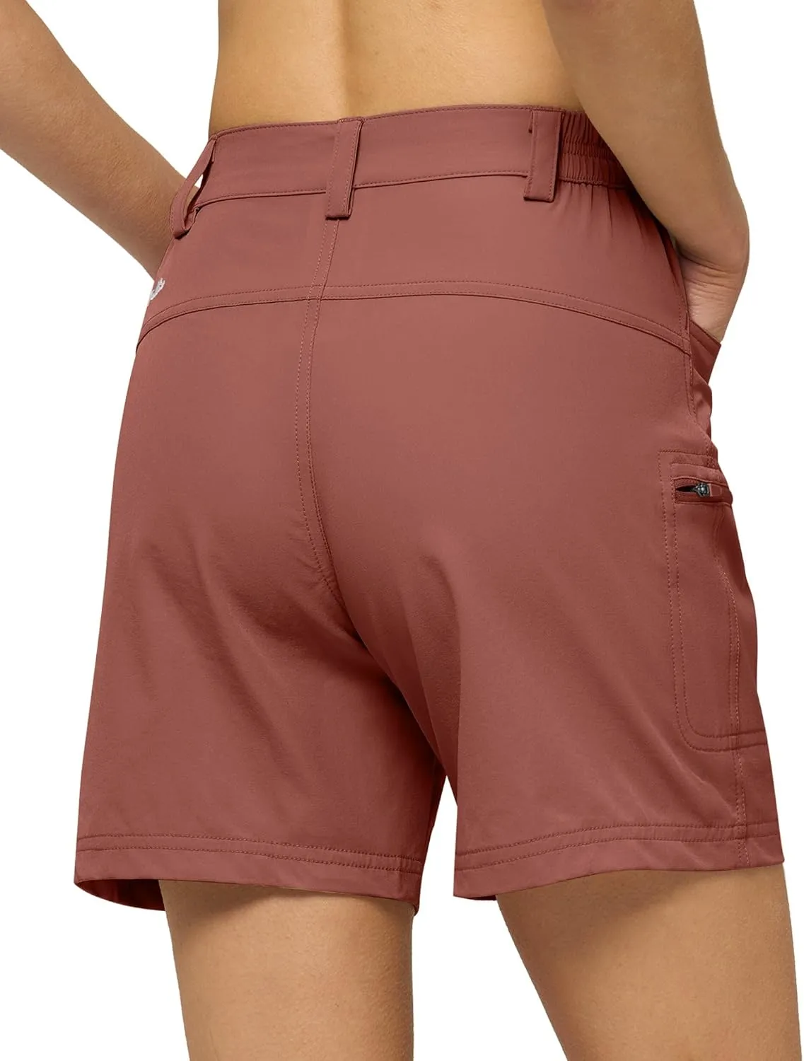 Willit Women's 7" Hiking Golf Shorts Stretch Qucik Dry with Cargo Pockets Water Resistant Outdoor Summer