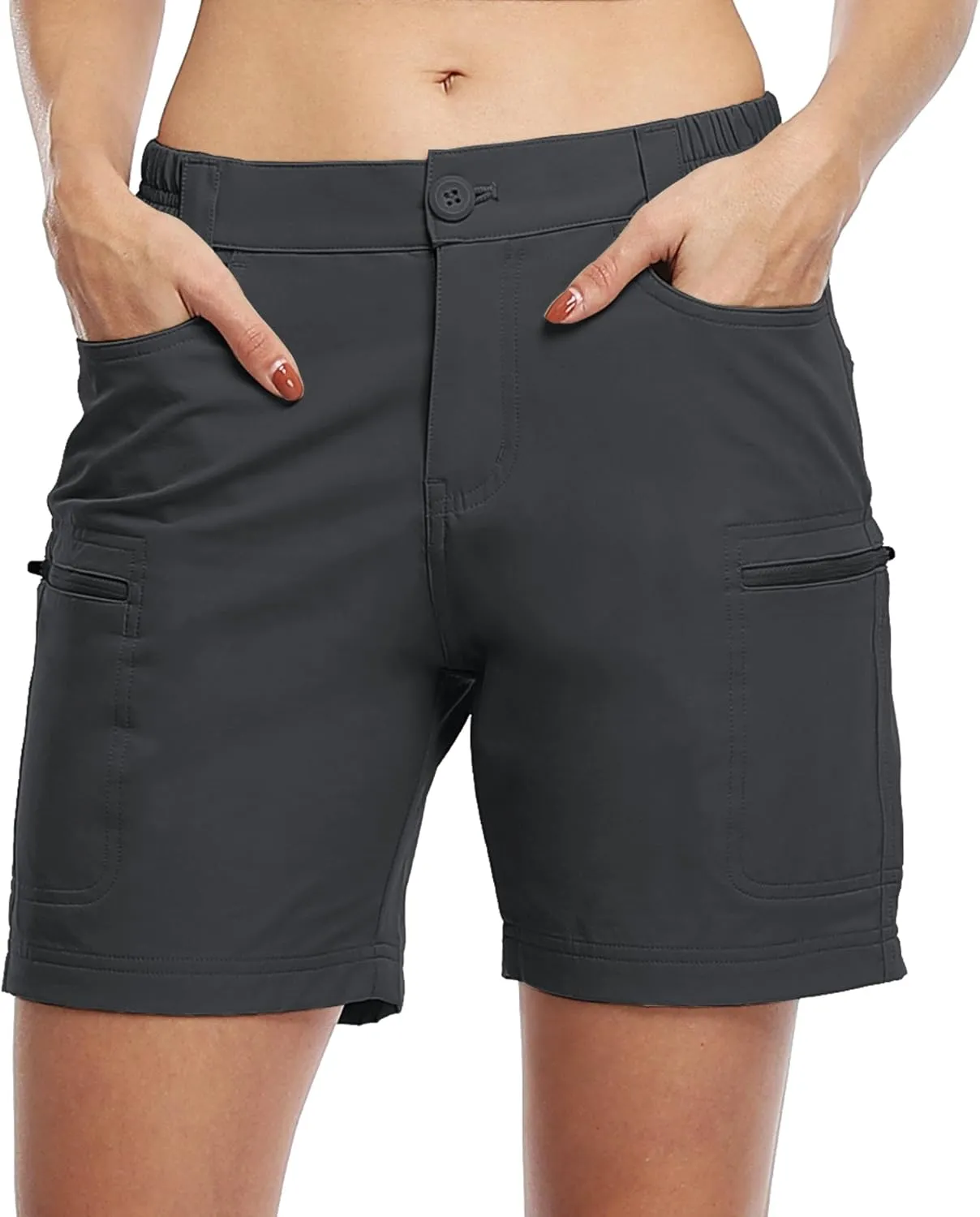 Willit Women's Shorts Hiking Cargo Golf Shorts Outdoor Summer Stretch Shorts with Pockets Water Resistant
