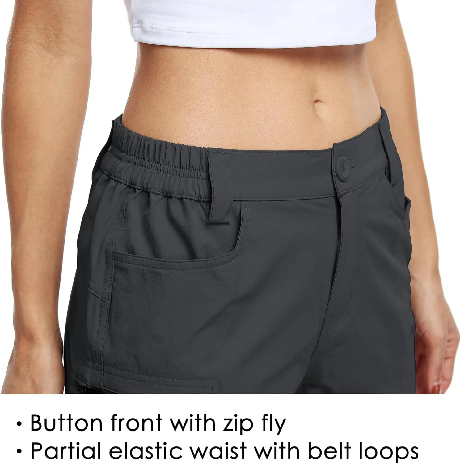 Willit Women's Shorts Hiking Cargo Golf Shorts Outdoor Summer Stretch Shorts with Pockets Water Resistant