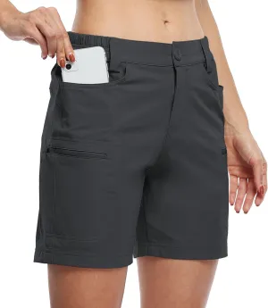 Willit Women's Shorts Hiking Cargo Golf Shorts Outdoor Summer Stretch Shorts with Pockets Water Resistant
