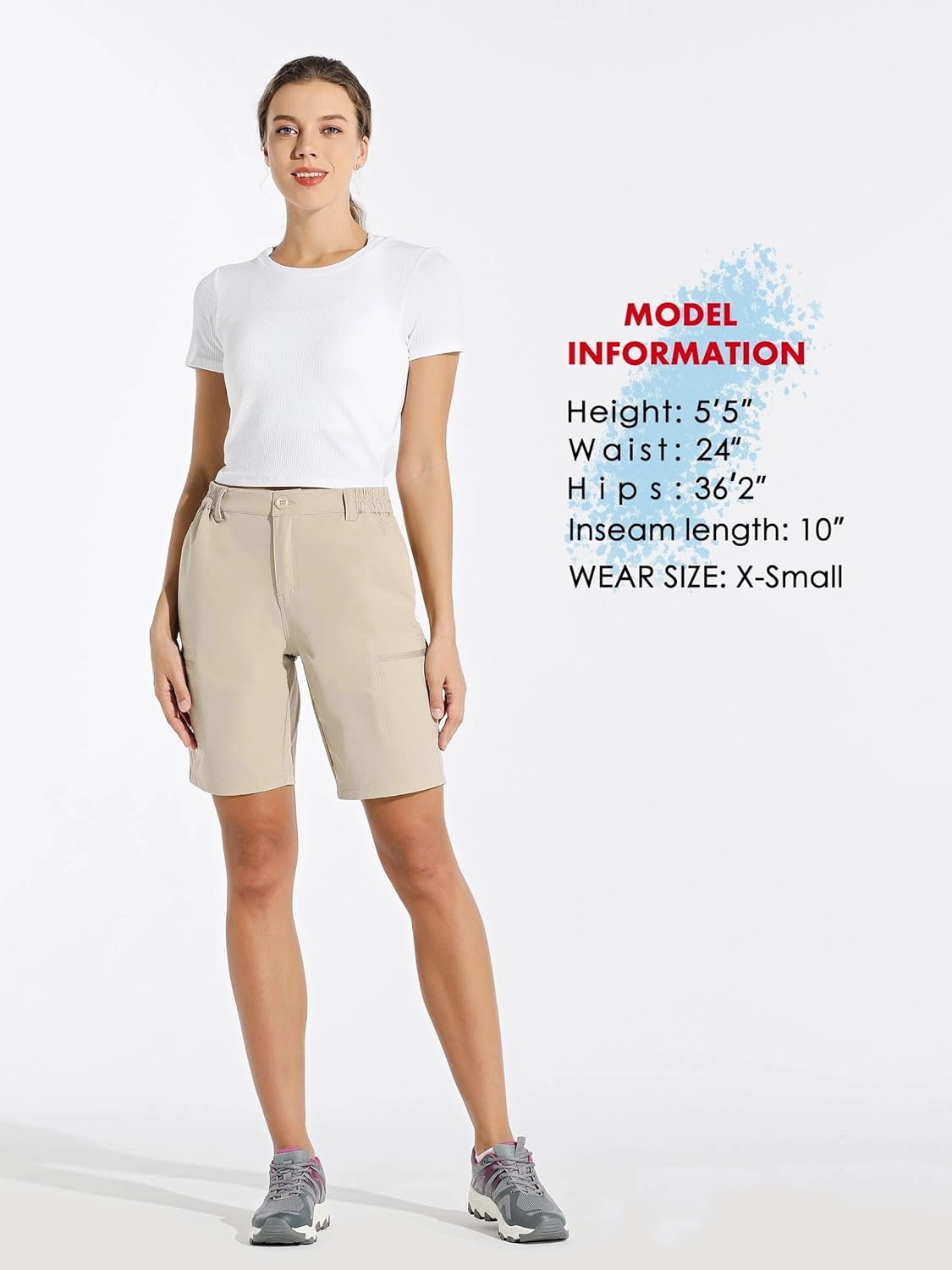 Willit Women's 10" Hiking Cargo Shorts Stretch Golf Active Long Quick Dry Outdoor Summer Shorts
