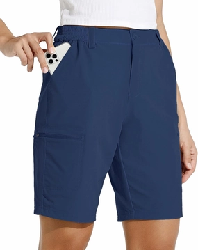 Willit Women's 10" Hiking Cargo Shorts Stretch Golf Active Long Quick Dry Outdoor Summer Shorts