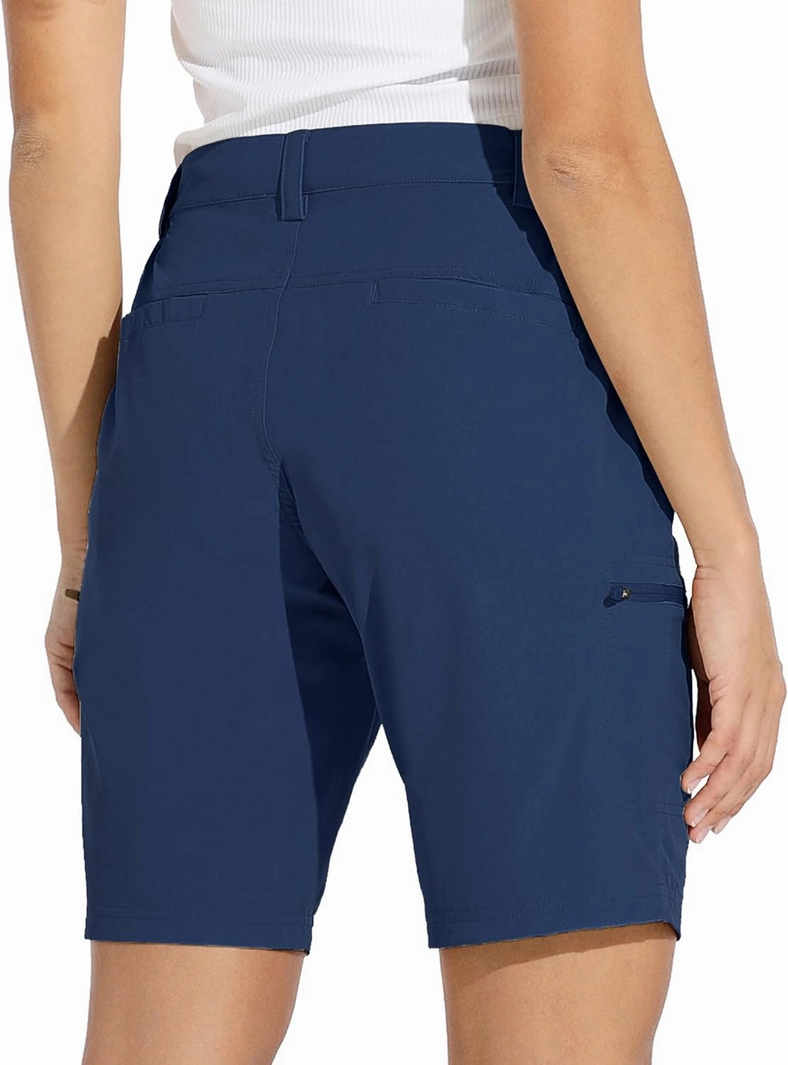 Willit Women's 10" Hiking Cargo Shorts Stretch Golf Active Long Quick Dry Outdoor Summer Shorts