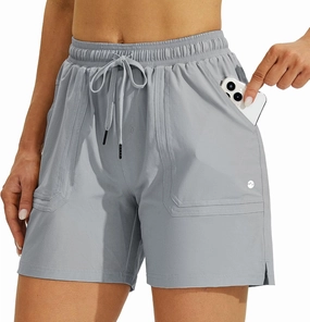 Willit Women's 5" Hiking Shorts Golf Athletic Outdoor Shorts Quick Dry Workout Summer Water Shorts with Pockets