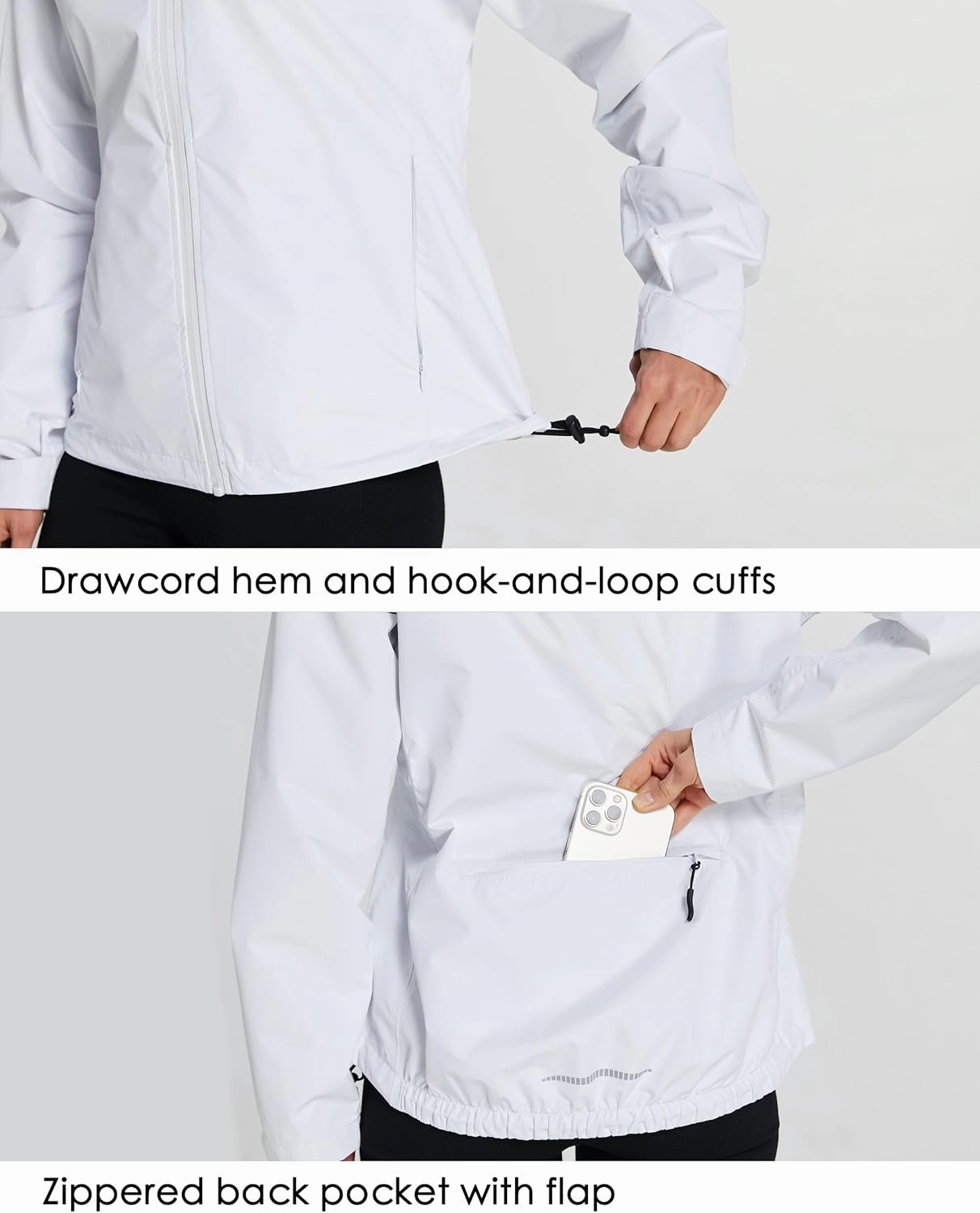 Willit Women's Cycling Running Jackets Rain Windproof Jackets Lightweight Windbreaker Bike Hiking Jacket Packable Hooded