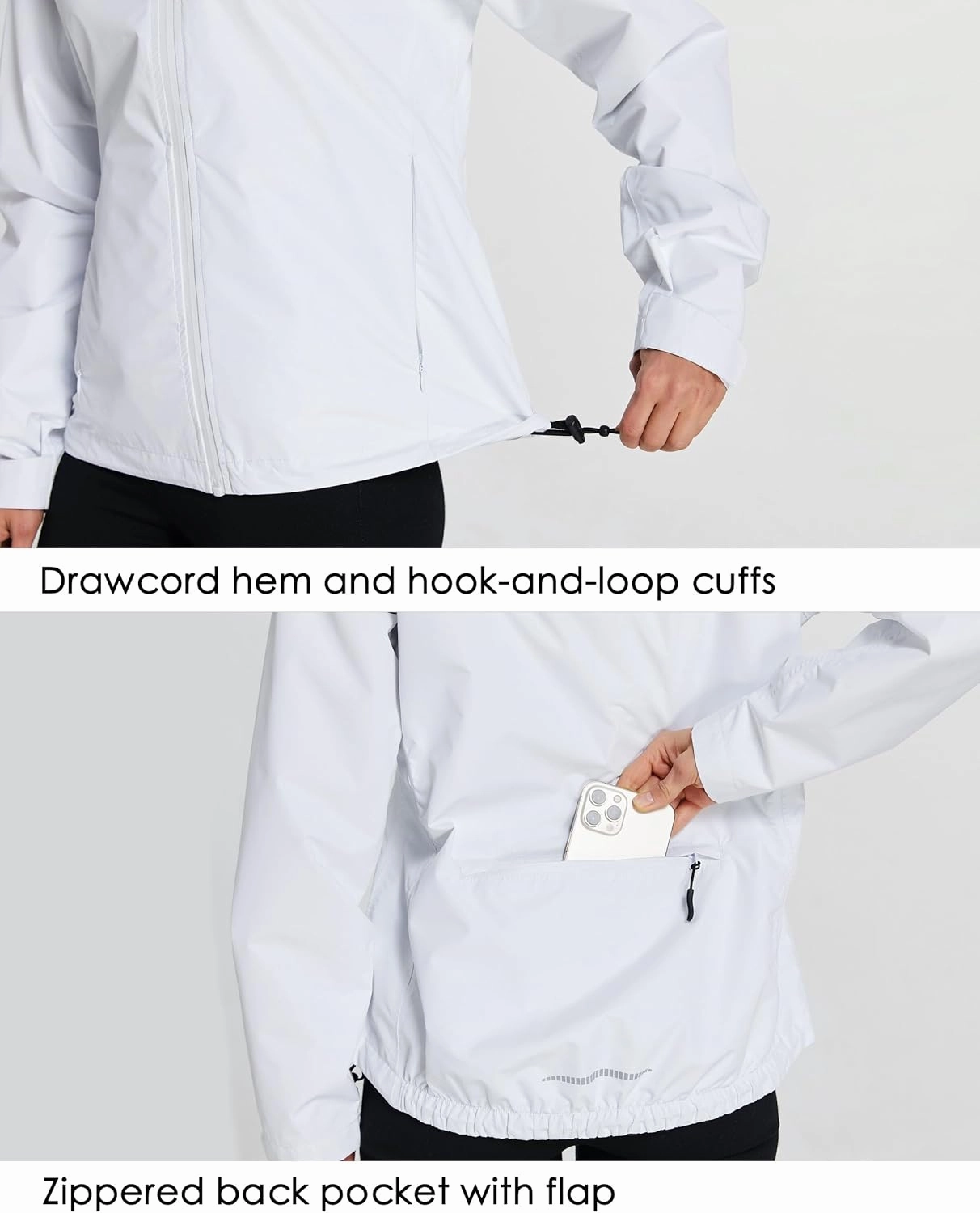Willit Women's Cycling Running Jackets Rain Windproof Jackets Lightweight Windbreaker Bike Hiking Jacket Packable Hooded