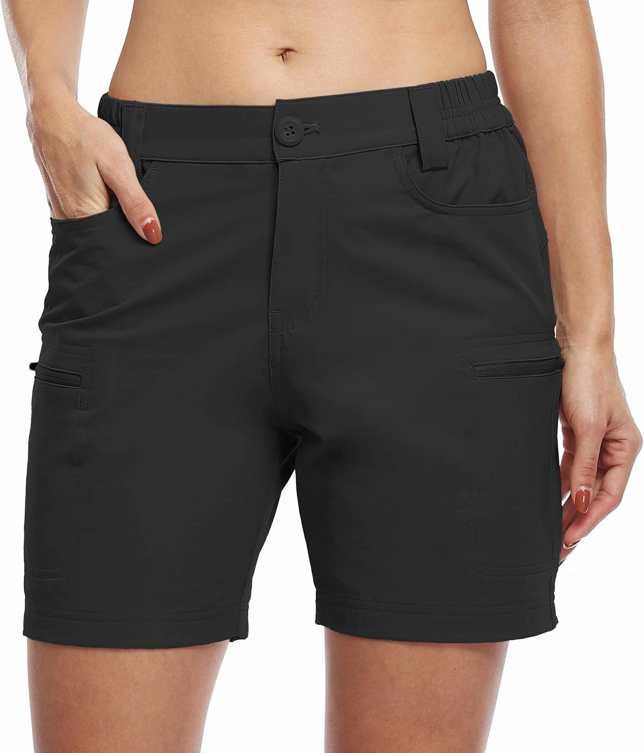 Willit Women's Shorts Hiking Cargo Golf Shorts Outdoor Summer Stretch Shorts with Pockets Water Resistant