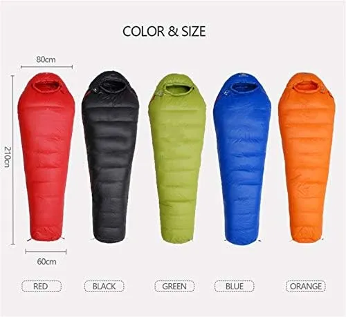 Winter Ultralight Thermal Adult Mummy 95% White Goose Down Sleeping Bag Sack W/Compression Pack for Backpacking Camping Hiking