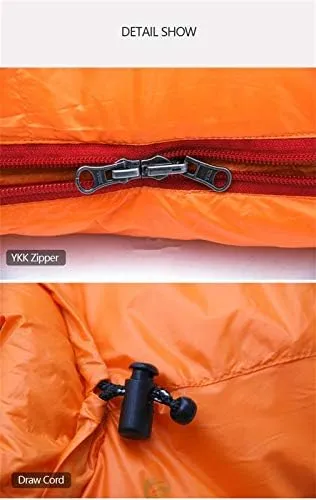 Winter Ultralight Thermal Adult Mummy 95% White Goose Down Sleeping Bag Sack W/Compression Pack for Backpacking Camping Hiking