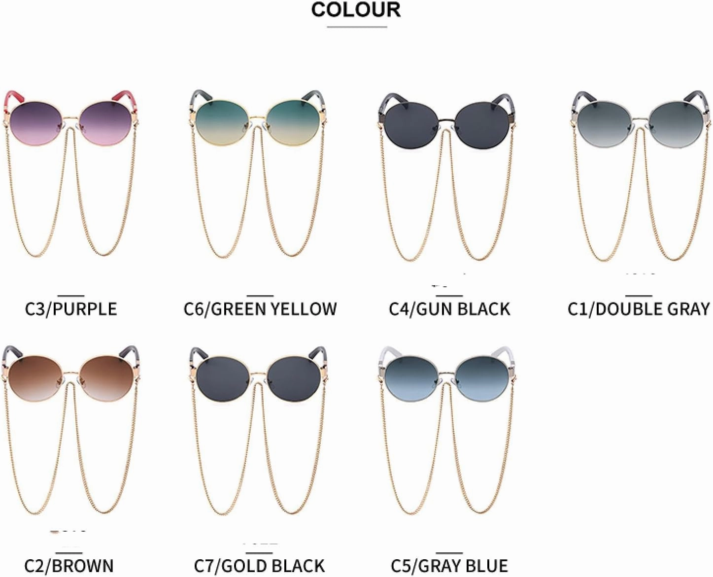 Woman Chain Trendy Fashion Sunglasses Luxury Classic Outdoor Man Retro Sunglasses