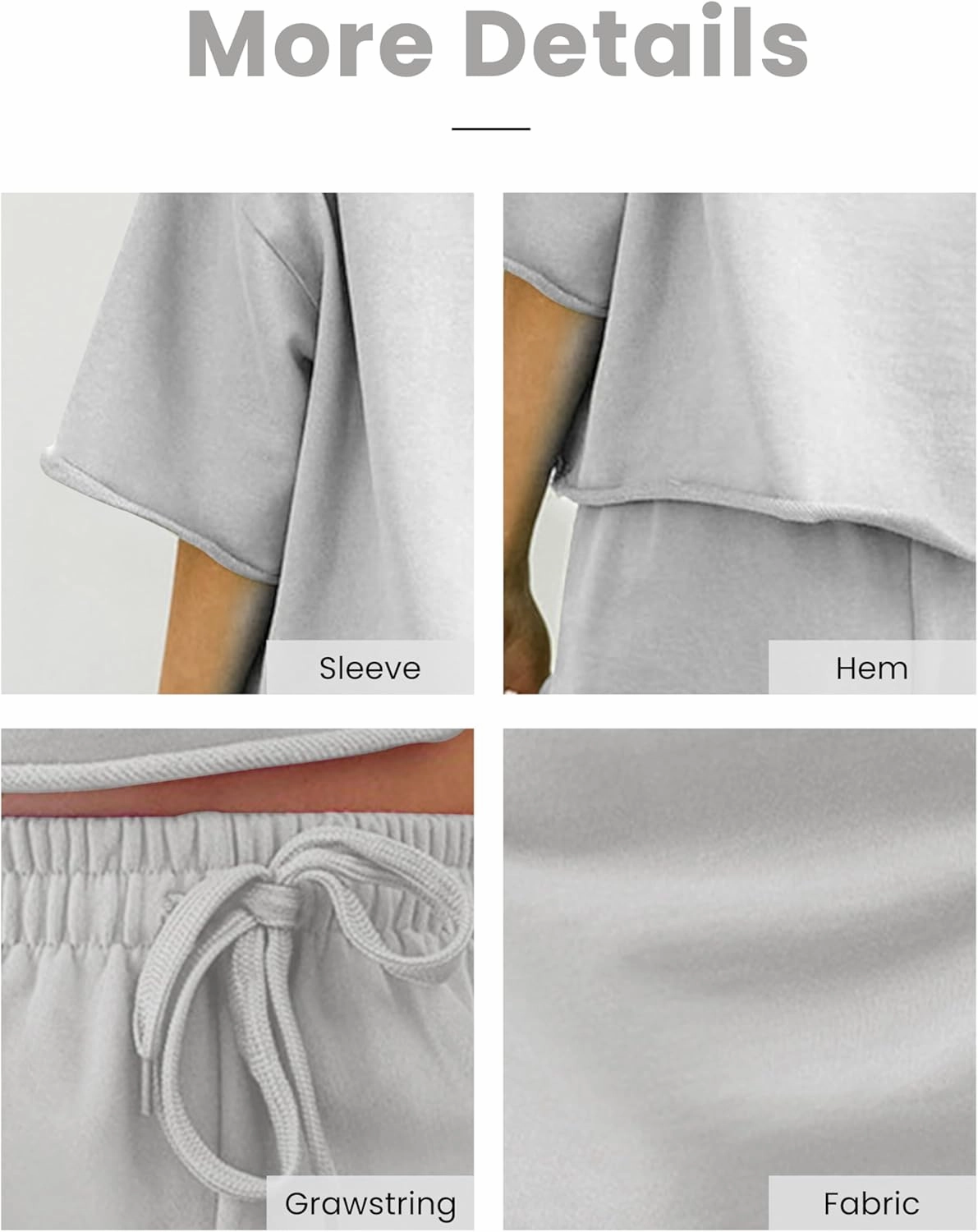 Women's 2 Piece Outfits Lounge Sets Crew Neck Short Sleeve Pullover Tops High Waisted Shorts Tracksuits