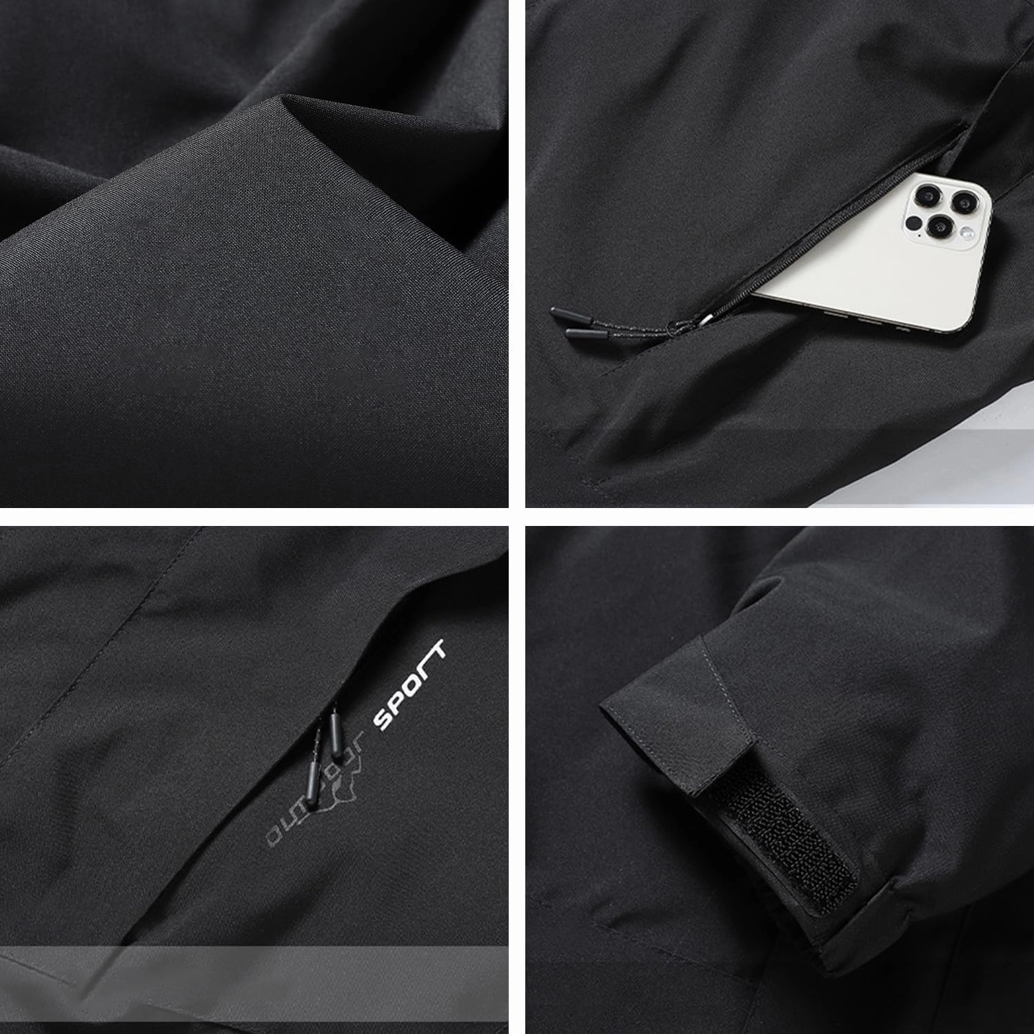 Women's Waterproof Rain Jacket Lightweight Hooded Raincoat for Hiking Travel Outdoor Softshell Windbreaker Jacket
