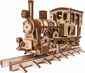Wood Trick Train 3D Wooden Puzzle for Adults and Kids to Build - 6x4″ - Locomotive Model Kit for Adults and Kids