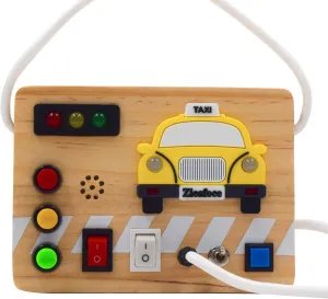 Wooden Sensory Board Switch Toy, Montessori Toys for 1-3 Years Old, Toddler Toys Busy Board with Led Light, Birthday Gifts and Study Toys for Boys and Girls