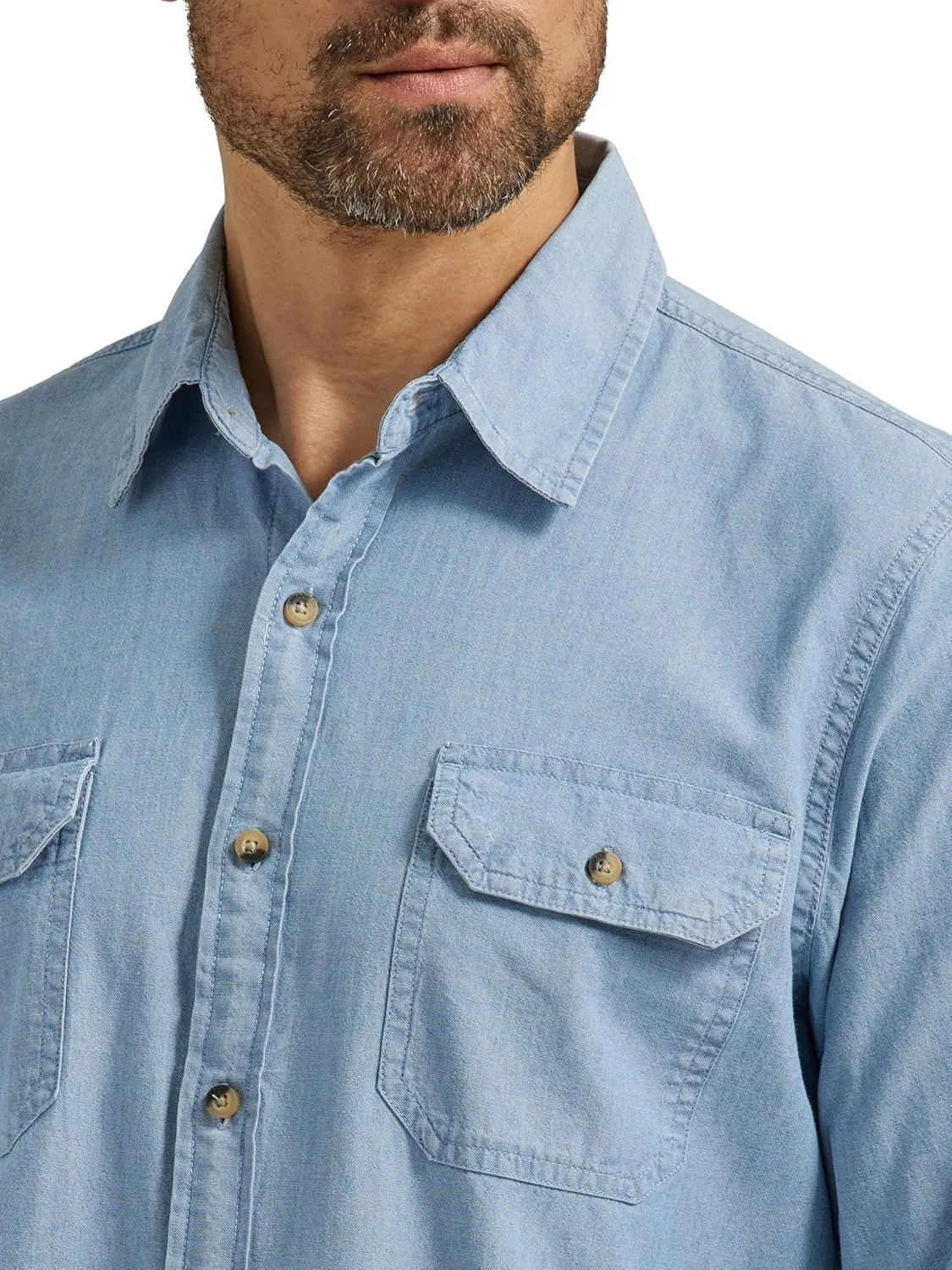 Wrangler Authentics Men's Long Sleeve Classic Woven Shirt