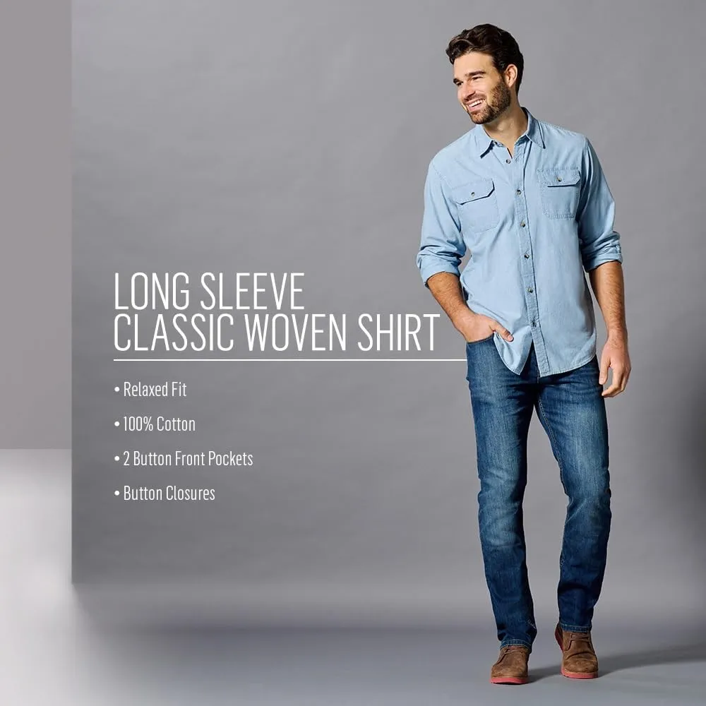 Wrangler Authentics Men's Long Sleeve Classic Woven Shirt