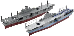 WW2 Navy Aircraft Carrier Building Blocks Set, USS Intrepid (CV-11) WW2 Navy Essex-Class Aircraft Carrier–MOC Collectible Display Vessels Set for Adults, 12569 Pieces