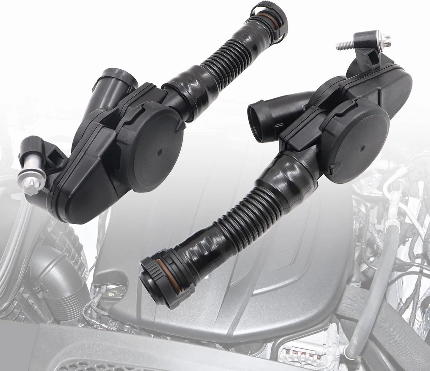 XQSMWF 2PCS Left and Right Engine Crankcase Vent Valves Compatible with Porsche Cayenne Macan Panamera 2013-2018# 94610723077 94610722977