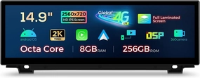 XTRONS 14.9 Inch Android 14 Car Stereo for BMW F10/F11 (2011-2012) CIC System, 2K IPS Touch Screen 8 256GB Global 4G Car Radio GPS Navigation Support Wireless CarPlay Android Auto