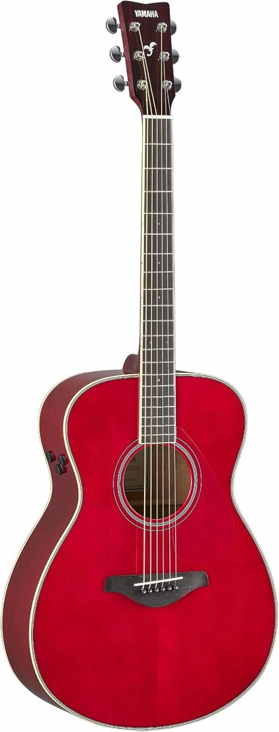 Yamaha FGC-TA Concert Cutaway Transacoustic Guitar w/ Chorus and Reverb, Ruby Red