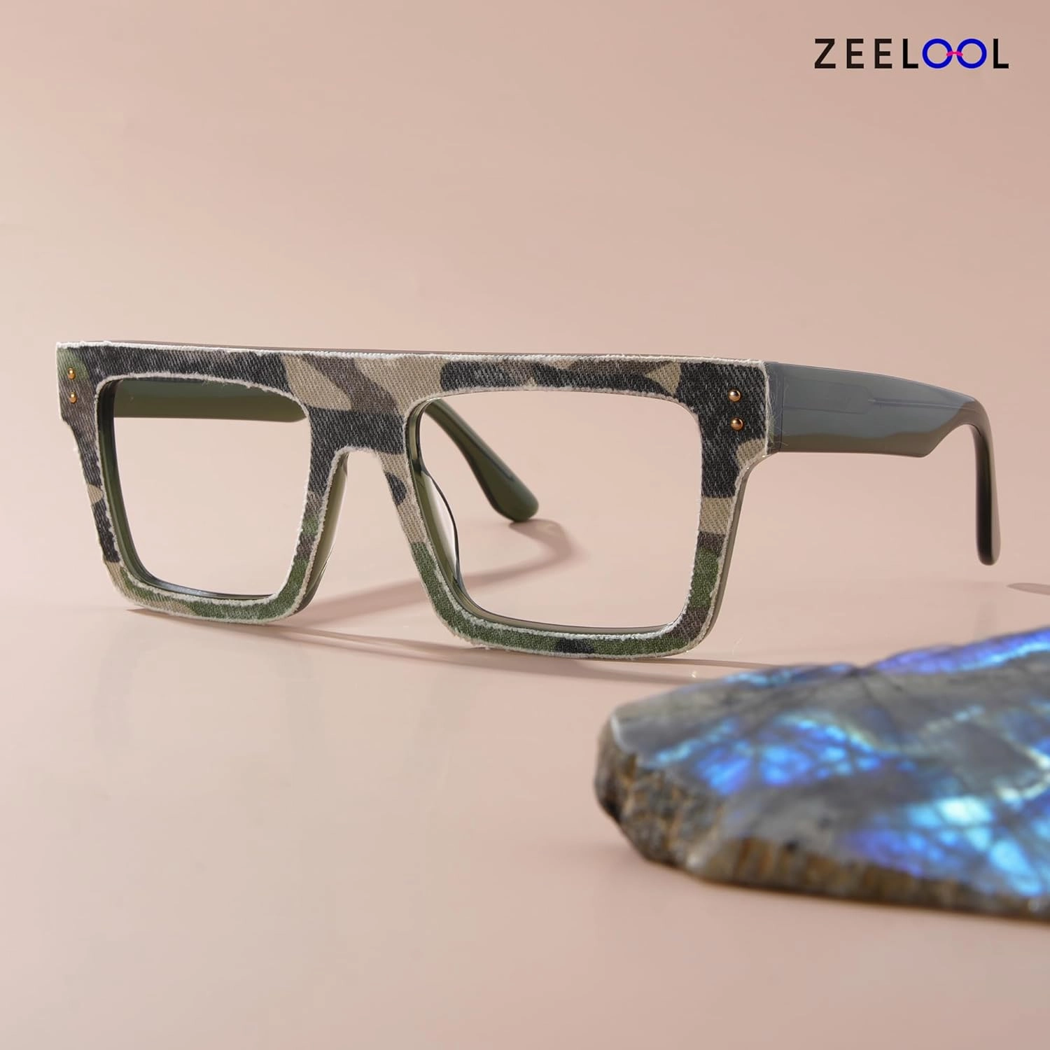 Zeelool Classic Oversized Aviator Eyeglasses Fashion Clear Glasses for Men with Non-prescription Lens Killian ZJGA358799