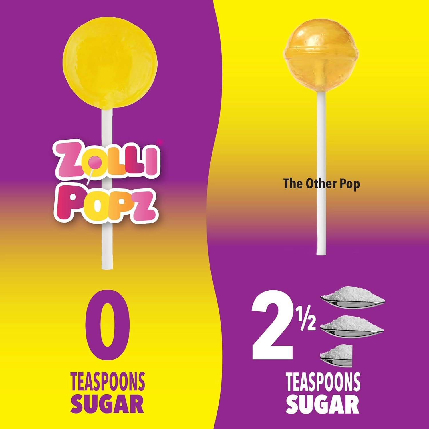 Zollipops Caramel & Green Apple, 10.4oz, Sugar-free, Allergy-free, Vegan, KETO & Diabetic Friendly, Clean Teeth Candy