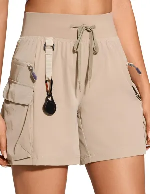 ZUTY Women's Cargo Hiking Shorts for Camping Travel Outdoor Athletic with Zipper Pockets Quick Dry Water Resistant Summer